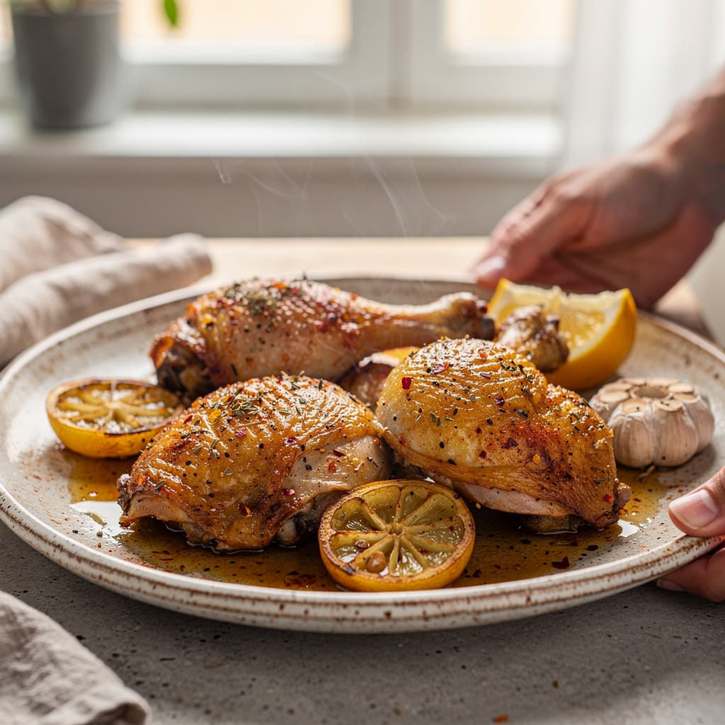 Sheet-Pan Chicken with Lemon and Garlic