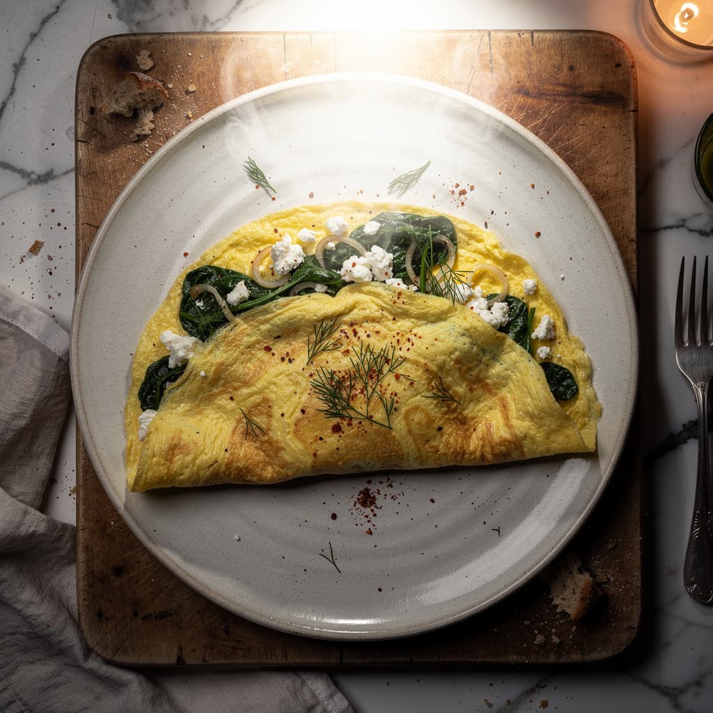 Spinach and Feta Omelette