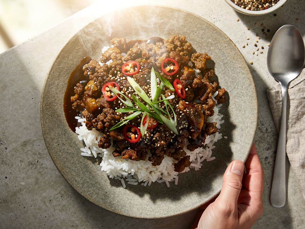 Sticky Ginger Pork Mince