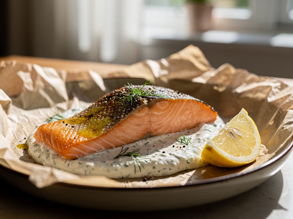 Salmon with Dill Yogurt