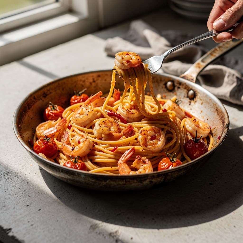 Prawn Tomato Linguine