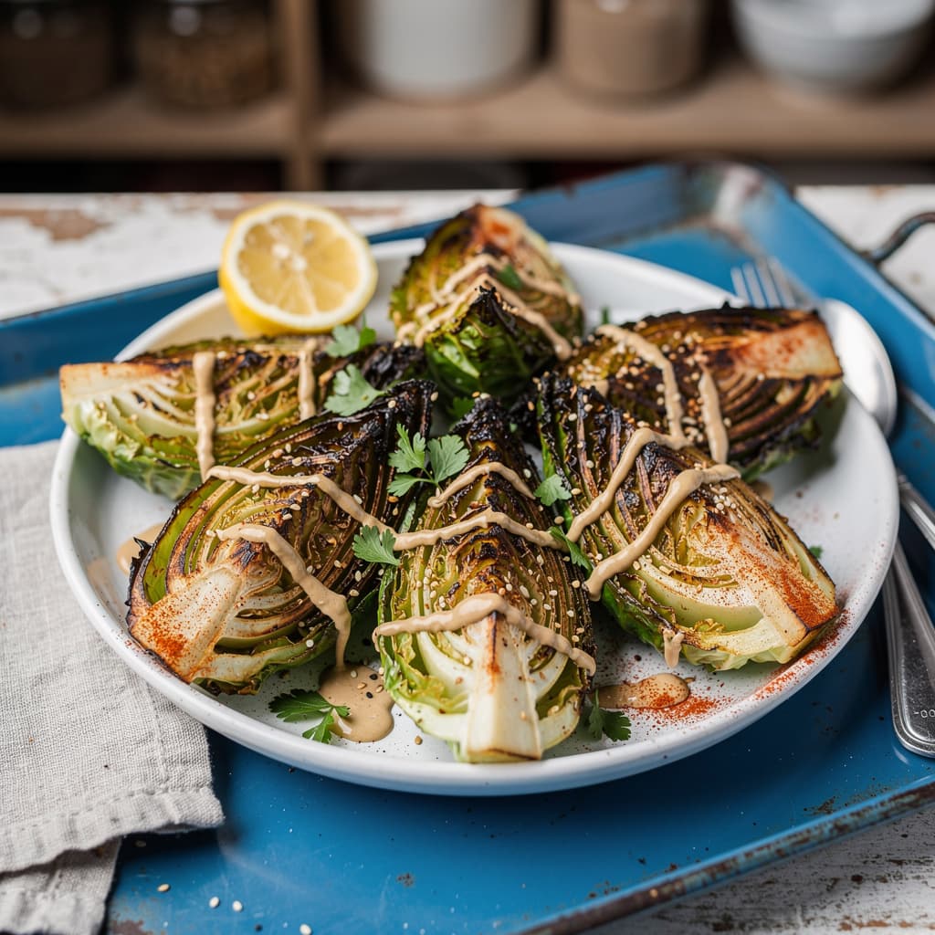 Charred Cabbage Wedges