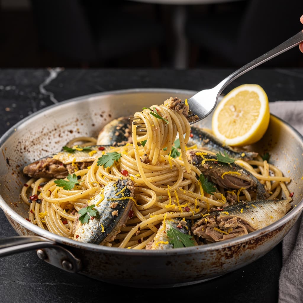 Sardine Lemon Spaghetti