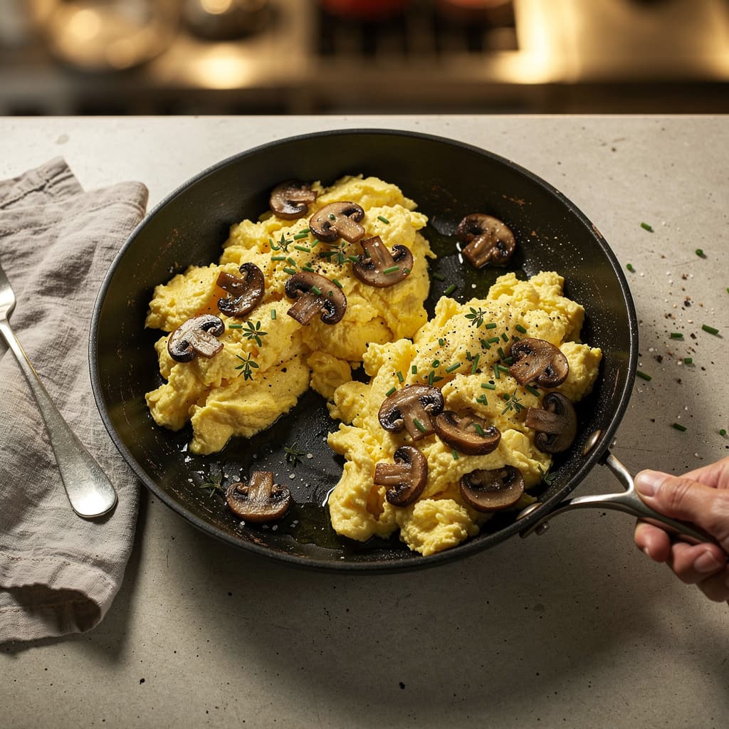 Mushroom Scrambled Eggs