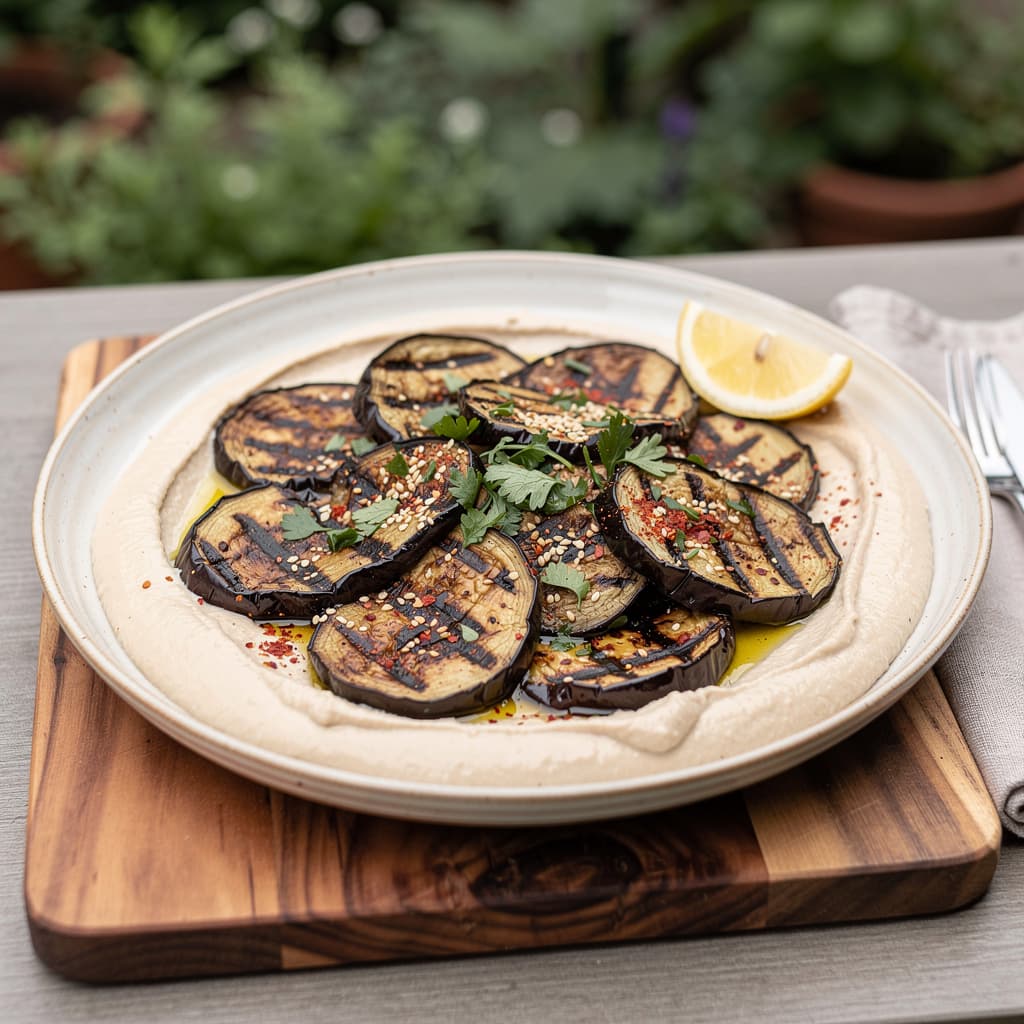 Grilled Aubergine with Tahini