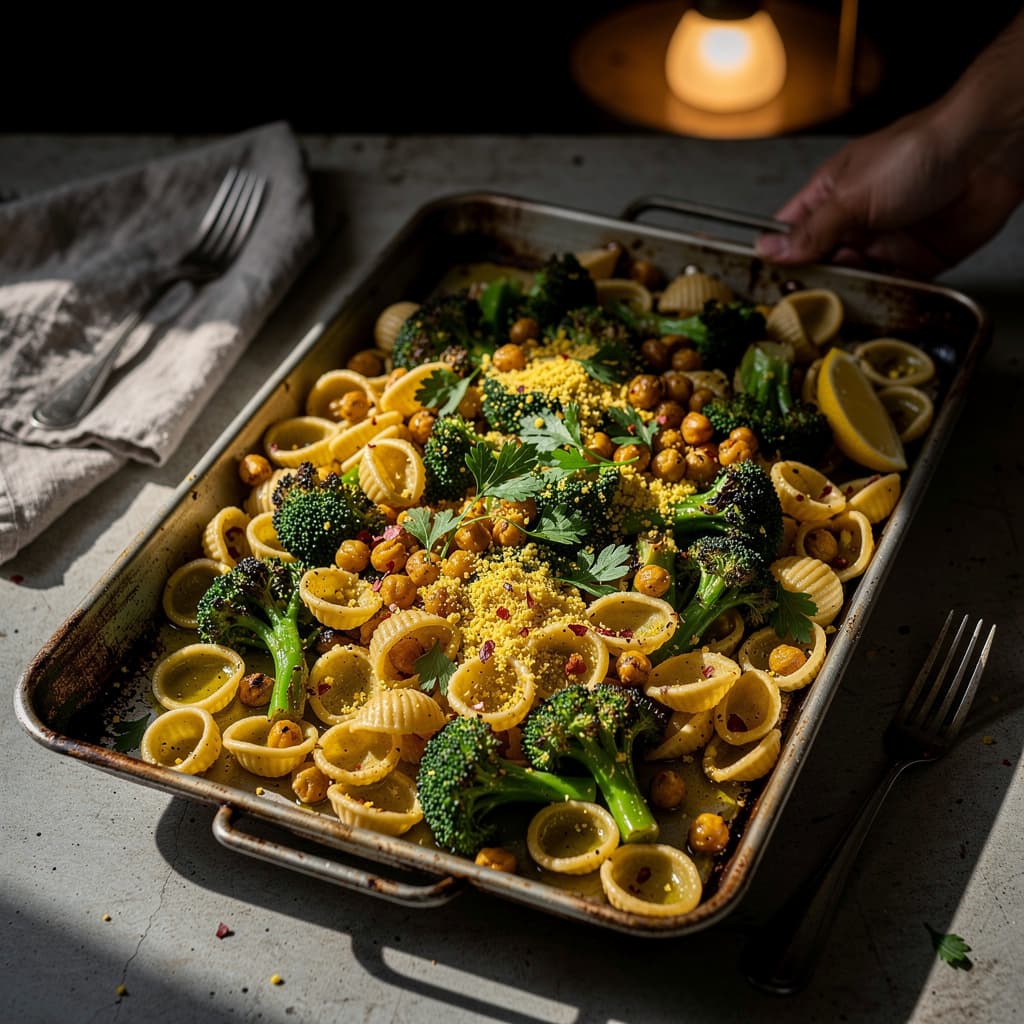 Broccoli Chickpea Orecchiette