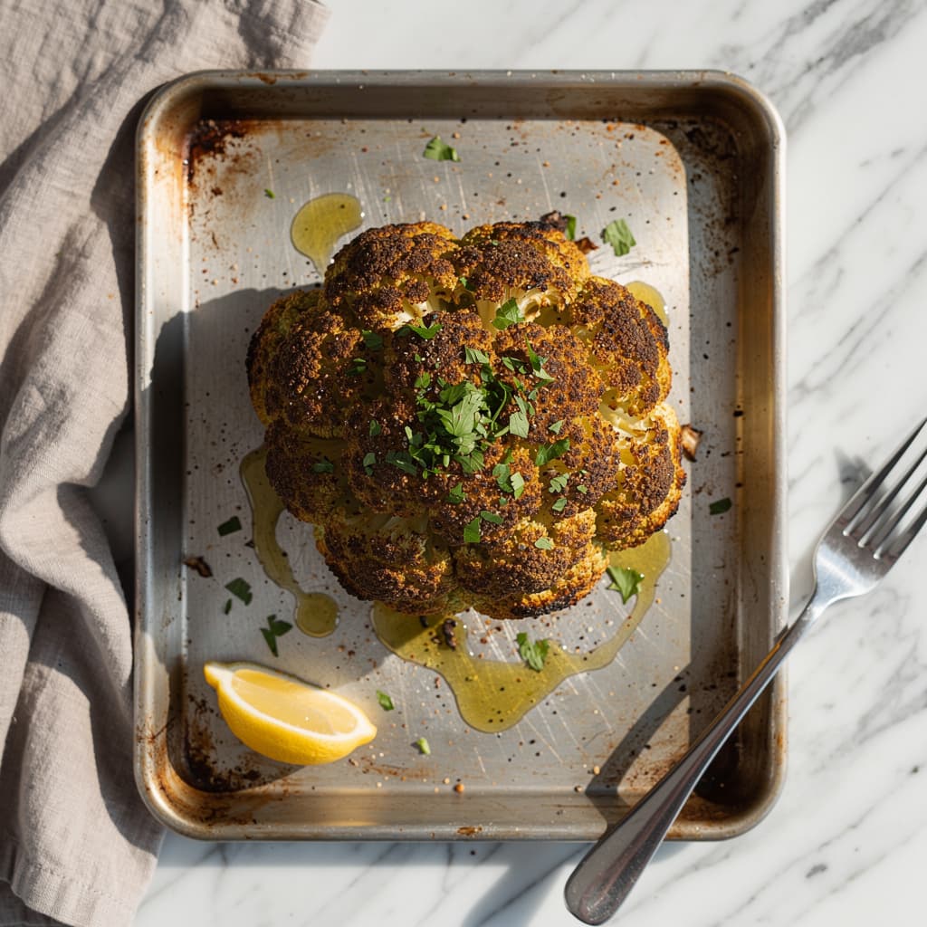 Big Green Egg Roasted Cauliflower