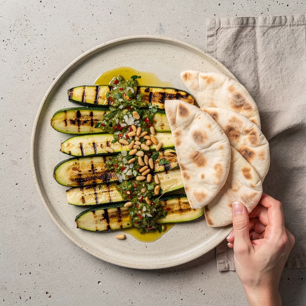 Grilled Courgettes with Mint