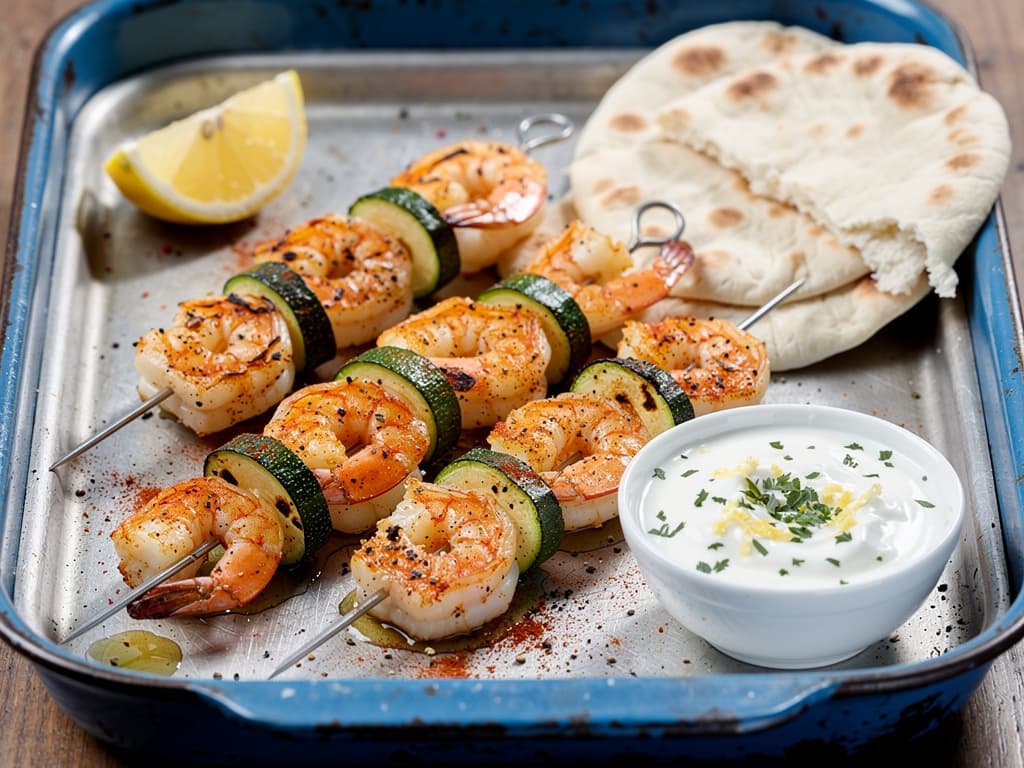 Prawn and Courgette Skewers
