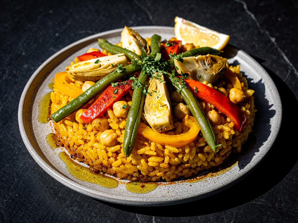 Saffron Vegetable Paella