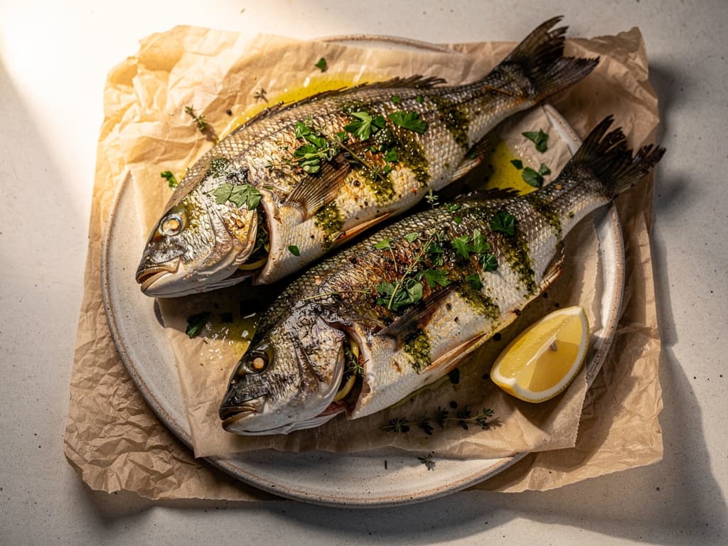 Big Green Egg Whole Sea Bream