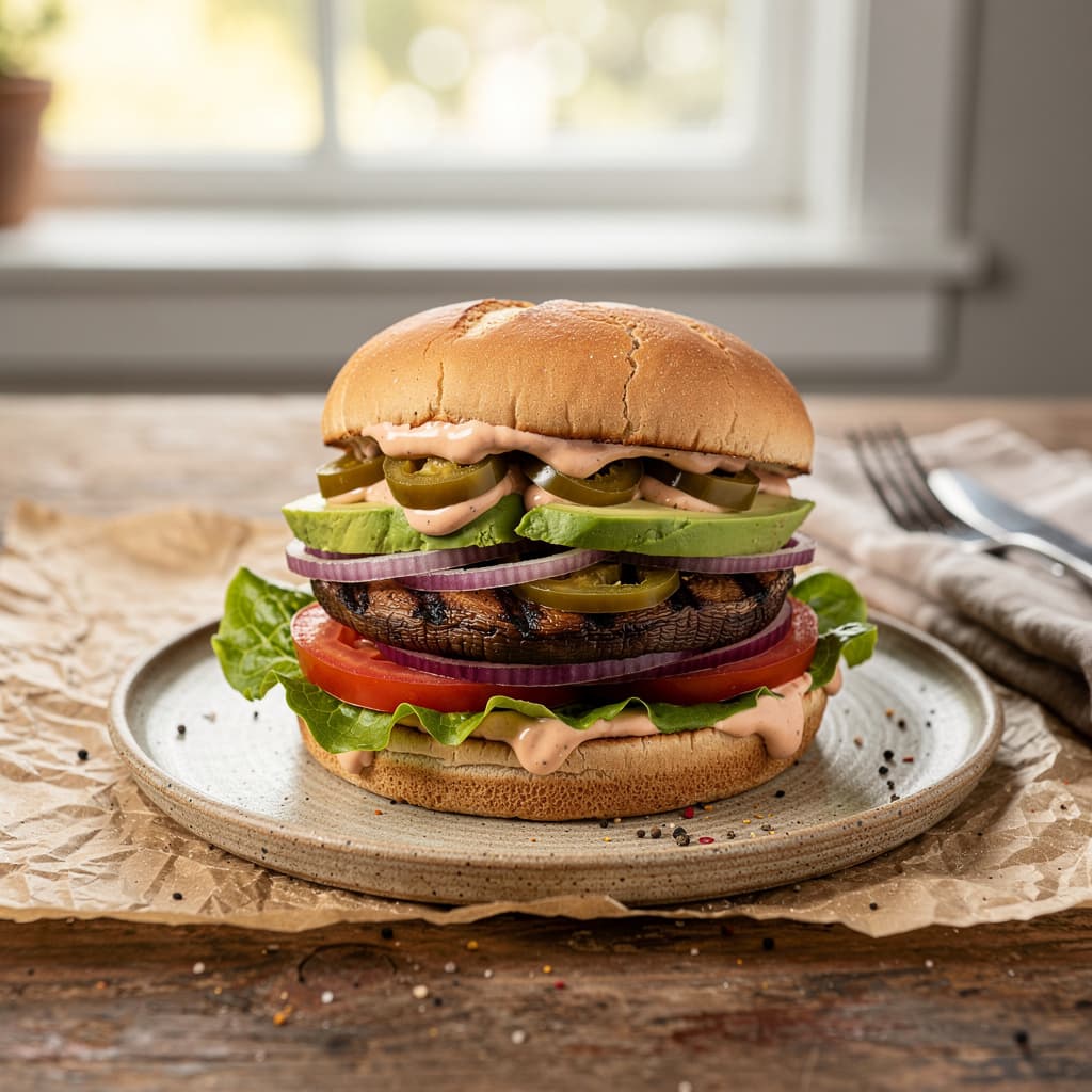 Smoky Portobello Burgers