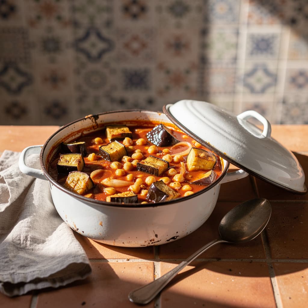 Aubergine Chickpea Stew