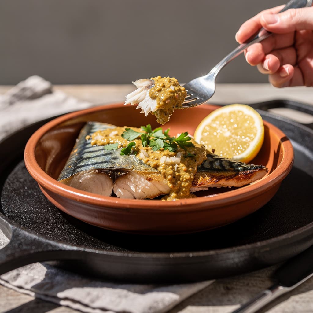 Mackerel with Mustard Dressing