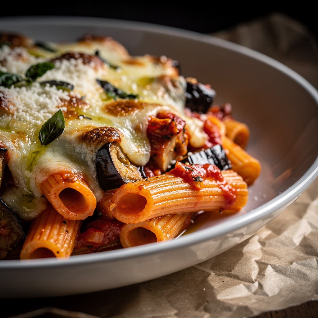 Baked Aubergine Pasta
