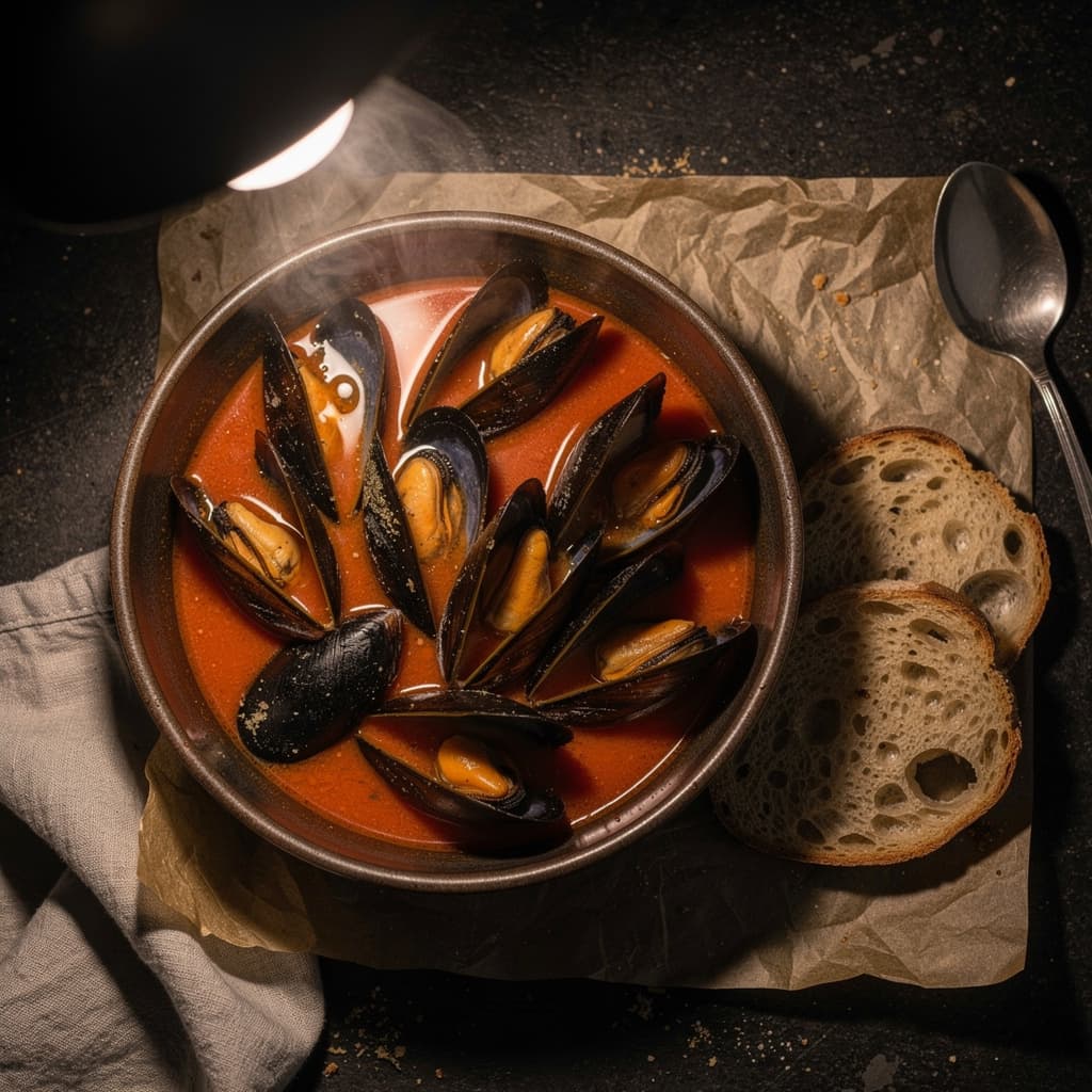 Mussels in Tomato Broth