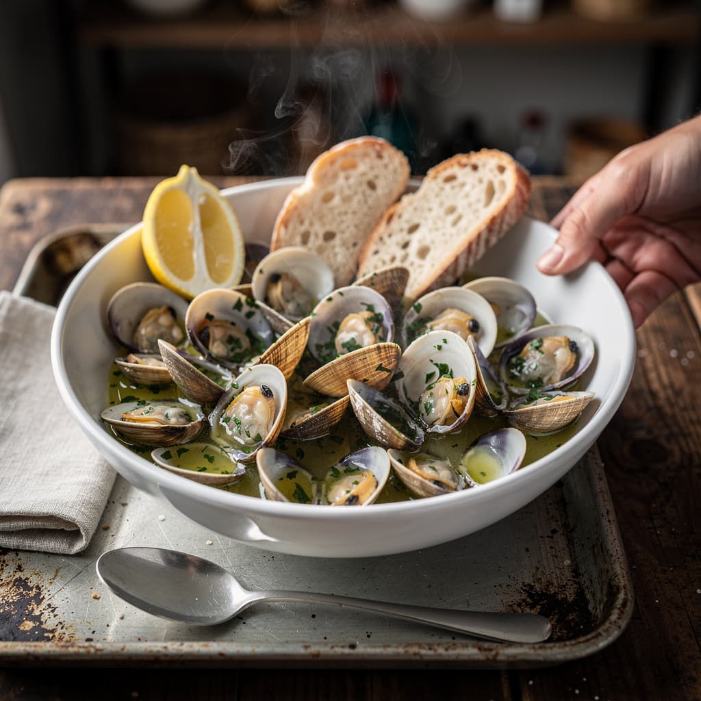 Clams with Garlic and Parsley
