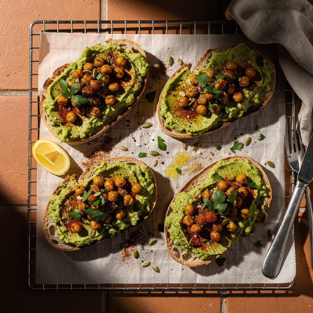 Avocado Toast with Chickpeas