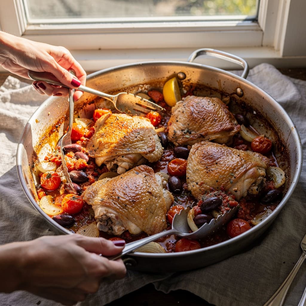 Chicken Thighs with Olives and Tomatoes