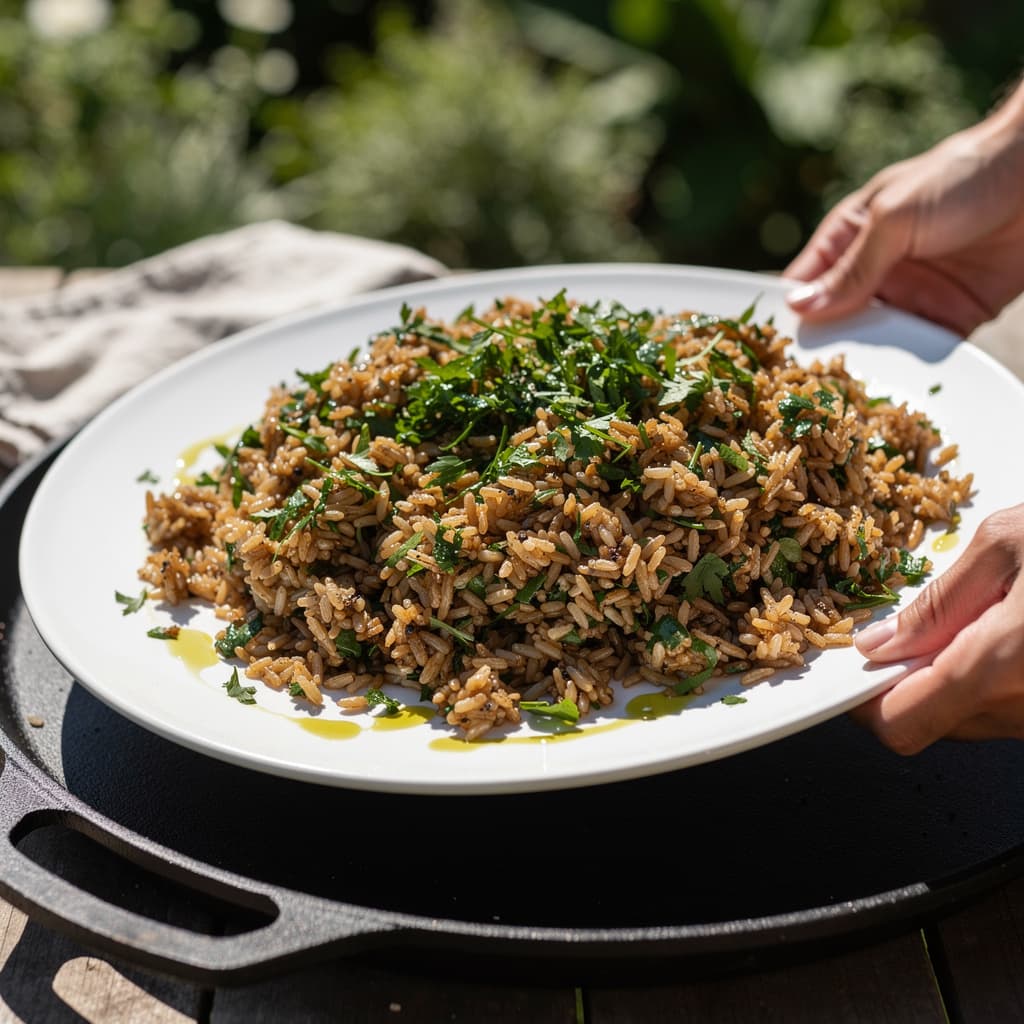 Brown Rice Herb Salad